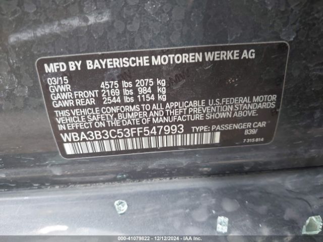 WBA3B3C53FF547993 BMW 328i Xdrive