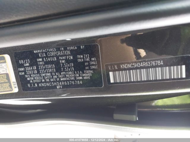 KNDNC5H34R6376784 KIA Carnival Mpv Ex