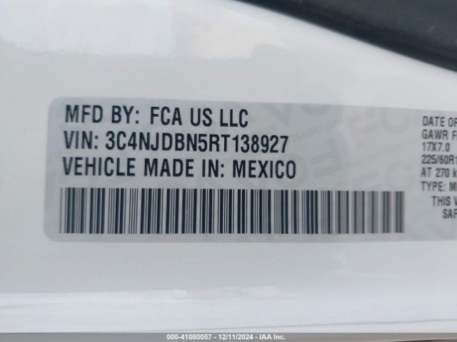 3C4NJDBN5RT138927 Jeep Compass Latitude 4x4