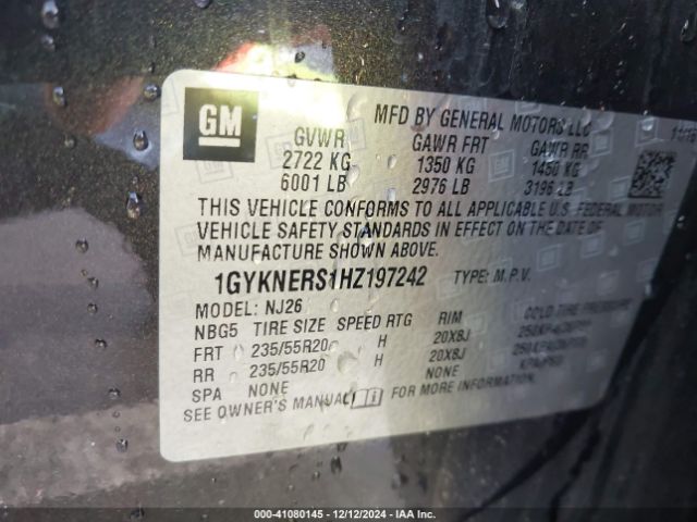 1GYKNERS1HZ197242 Cadillac Xt5 Premium Luxury