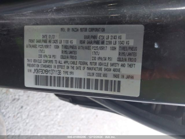 JM3KFBCM6M1371138 Mazda Cx-5 Touring