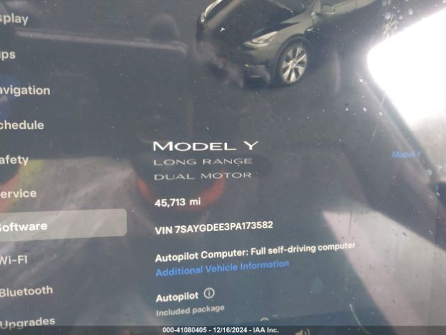 7SAYGDEE3PA173582 Tesla Model Y Awd/long Range Dual Motor All-wheel Drive