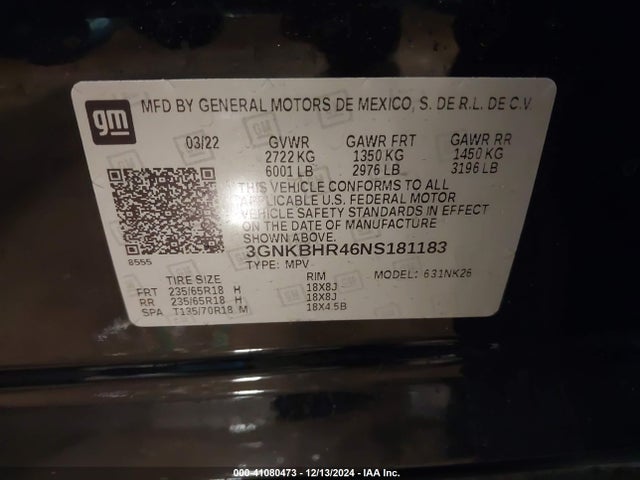 Chevrolet Blazer Awd 2lt 2022 3GNKBHR46NS181183 Image 9