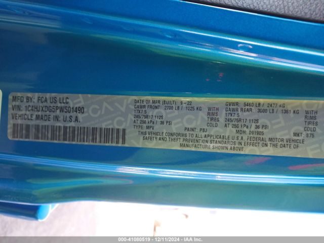 1C4HJXDG5PW501490 Jeep Wrangler 4-door Sport S 4x4