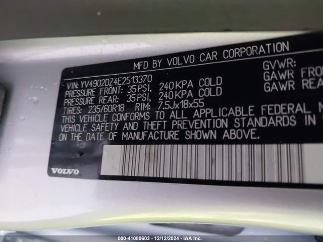 YV4902DZ4E2513370 Volvo Xc60 T6 R-design Premier Plus