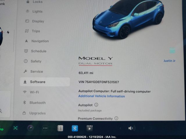 7SAYGDEF0NF531567 Tesla Model Y Performance Dual Motor All-wheel Drive