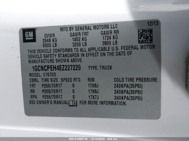 1GCNCPEH4EZ227229 Chevrolet Silverado 1500 Work Truck 1wt