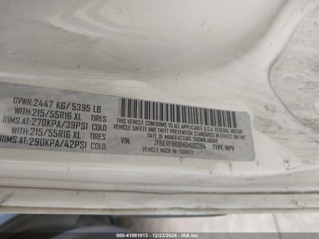 ZFBERFBB8H6H00294 RAM Promaster City Tradesman Slt