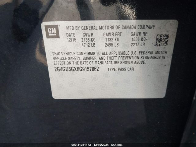 2G4GU5GX6G9157062 Buick Regal Turbo Gs