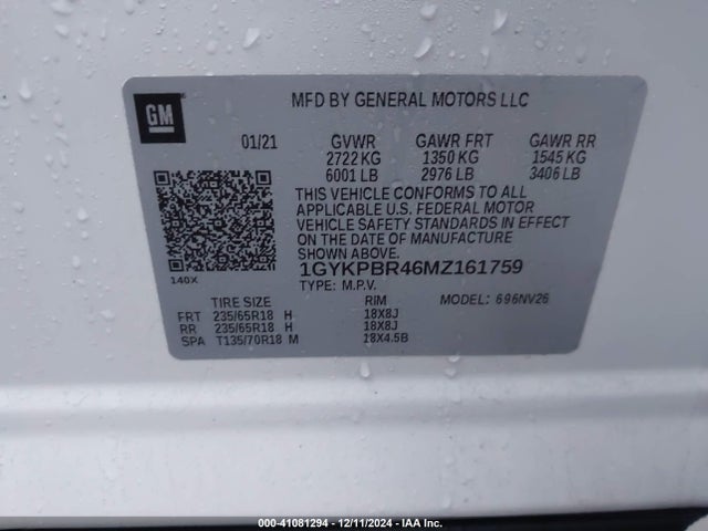 2021 CADILLAC XT6 1GYKPBR46MZ161759 Photo 8