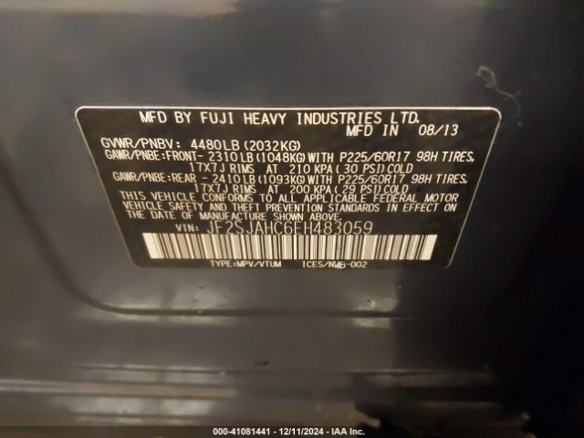 JF2SJAHC6EH483059 Subaru Forester 2.5i Limited