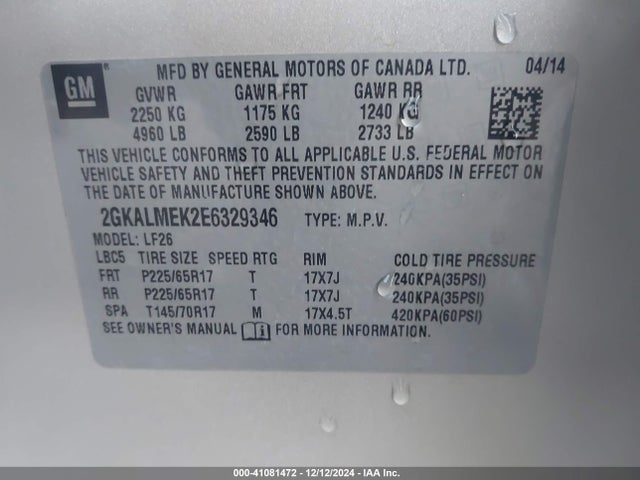 2GKALMEK2E6329346 GMC Terrain Sle-1