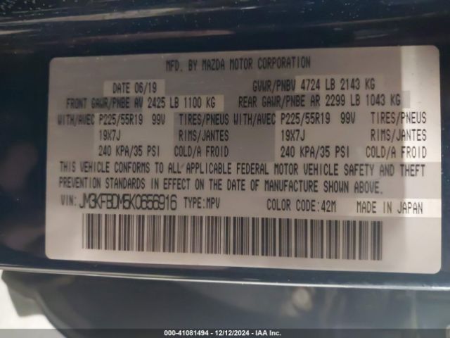 JM3KFBDM5K0656916 Mazda Cx-5 Grand Touring