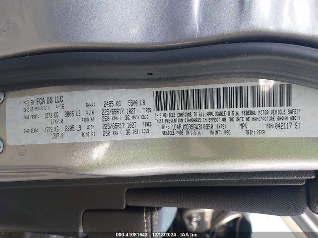 Jeep Cherokee Latitude 2016 1C4PJMCB9GW310350 Image 9