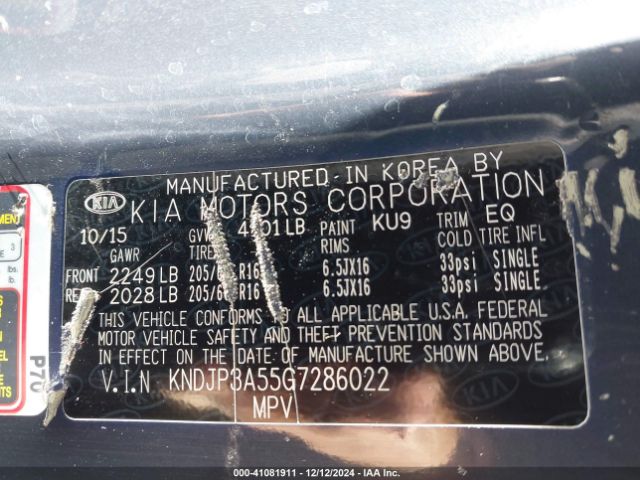 KNDJP3A55G7286022 KIA SOUL +
