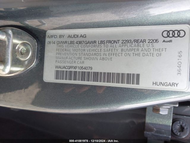 WAUACGFFXF1054079 Audi A3 1.8t Premium