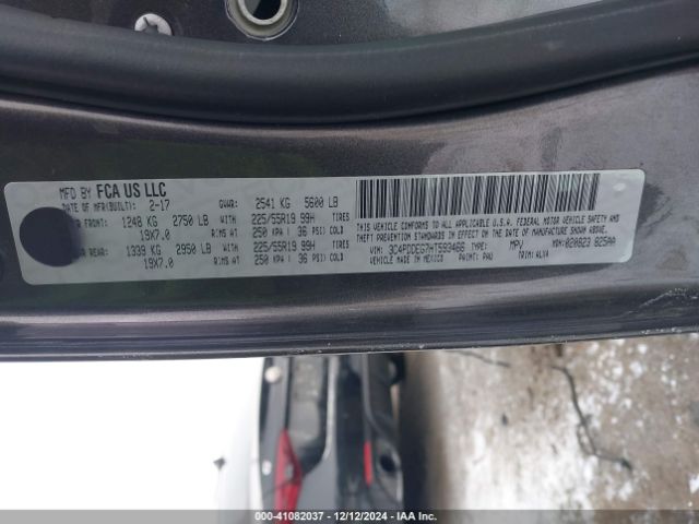 3C4PDDEG7HT593466 Dodge Journey Gt Awd