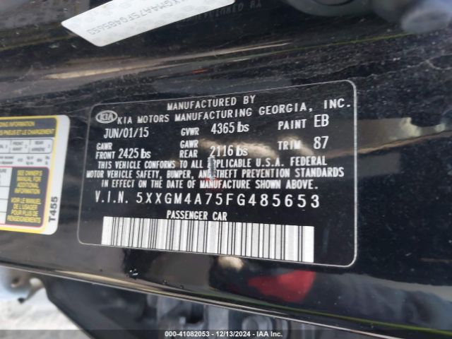 5XXGM4A75FG485653 KIA Optima Lx