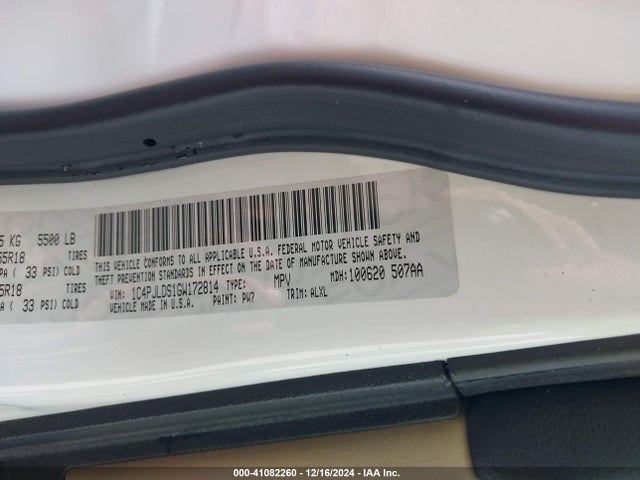 1C4PJLDS1GW172814 Jeep Cherokee Limited