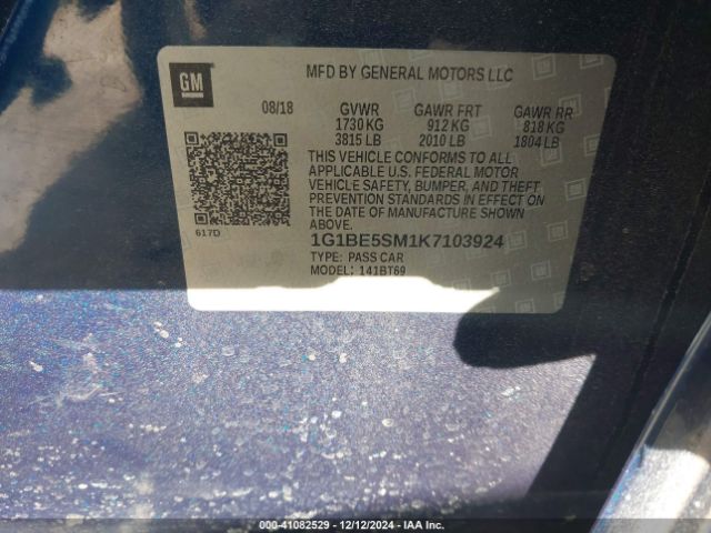 1G1BE5SM1K7103924 Chevrolet CRUZE LT