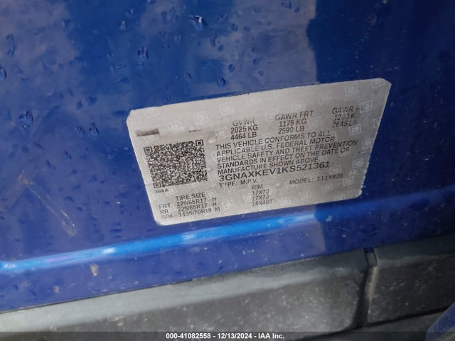 3GNAXKEV1KS521361 Chevrolet EQUINOX LT