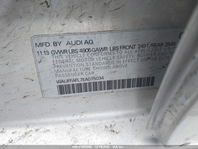 WAUFFAFL7EA075034 Audi A4 2.0t Premium