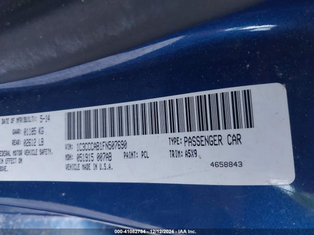Chrysler 200 Limited 2015 1C3CCCAB1FN507690 Image 9