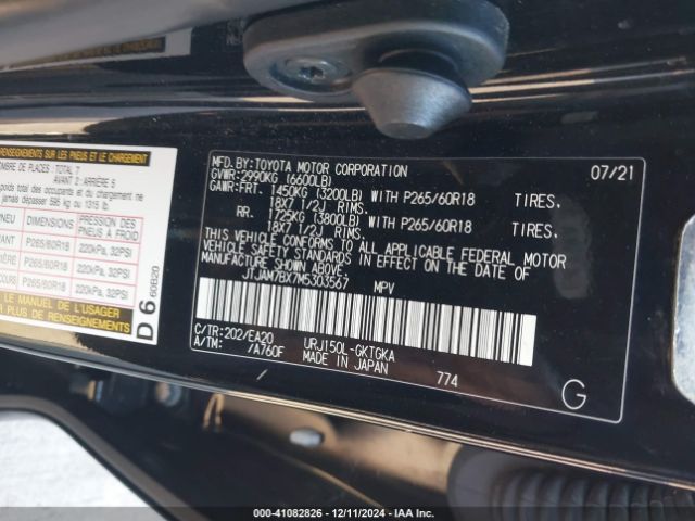 2021 LEXUS 460 JTJAM7BX7M5303567 Photo 8