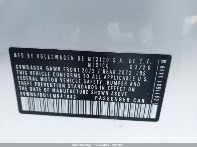 3VWN57BU1LM041042 Volkswagen Jetta 1.4t R-line/1.4t S
