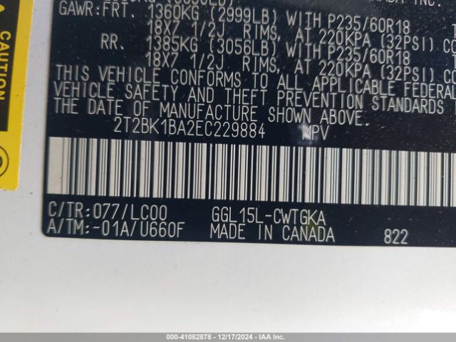 2T2BK1BA2EC229884 Lexus RX 350
