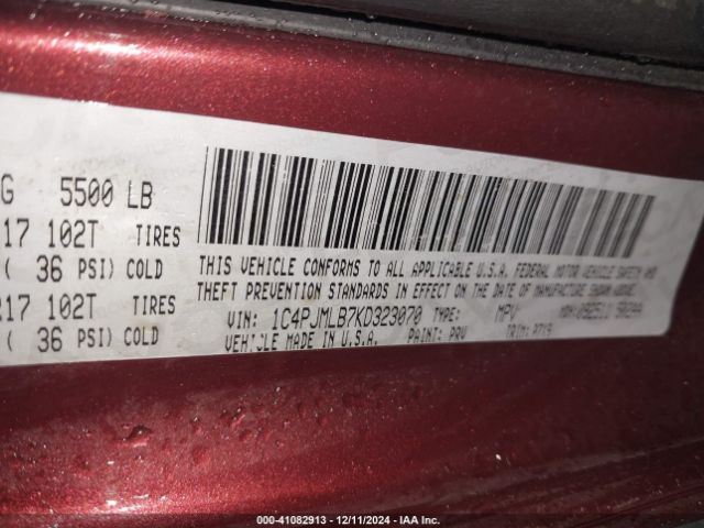 1C4PJMLB7KD323070 Jeep Cherokee Latitude Plus 4x4