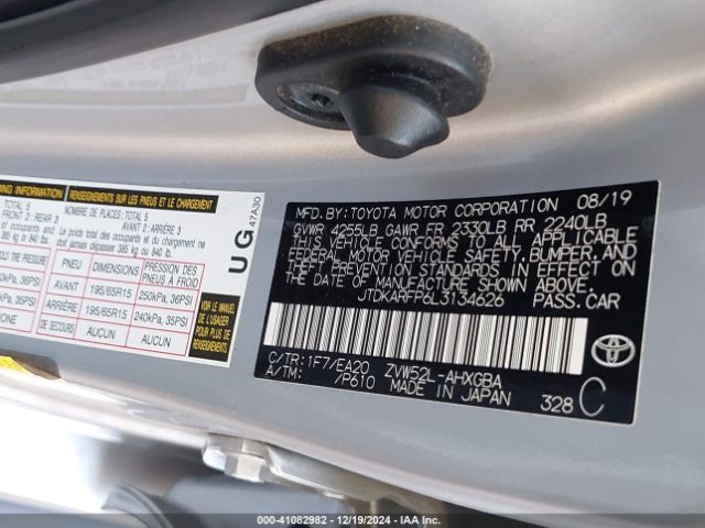 JTDKARFP6L3134626 Toyota Prius Prime Xle