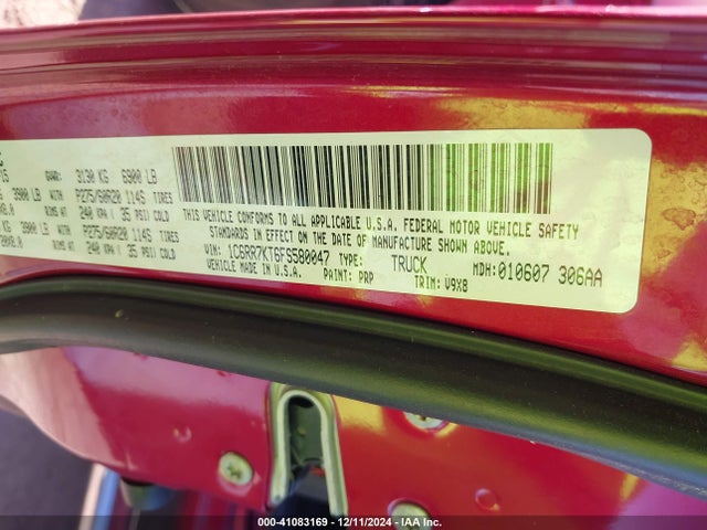 RAM 2015 2015 1C6RR7KT6FS580047 Image 9