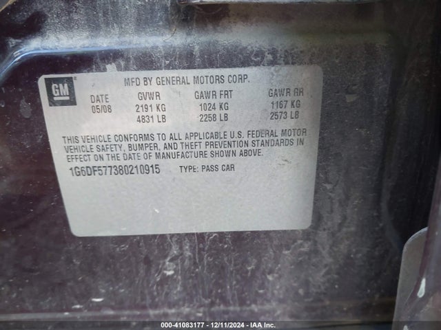 2008 CADILLAC CTS 1G6DF577380210915 Photo 8