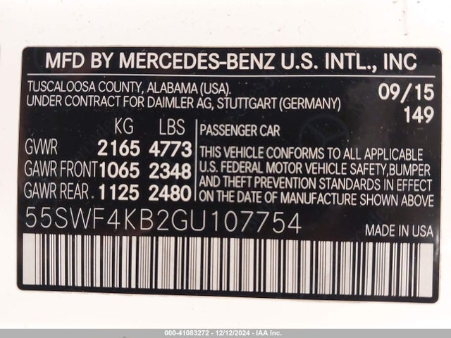 55SWF4KB2GU107754 Mercedes-Benz C 300 4matic/luxury 4matic/sport 4matic