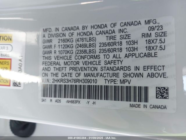 2024 HONDA CR-V 2HKRS3H76RH309010 Photo 8