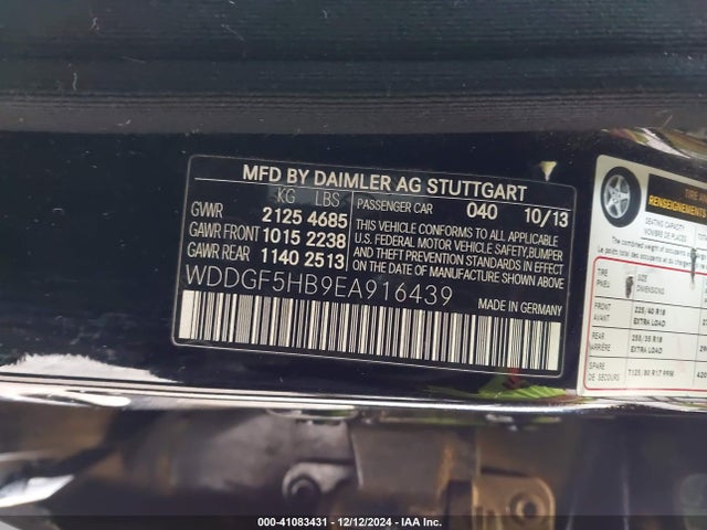 WDDGF5HB9EA916439 Mercedes-Benz C 350 Sport