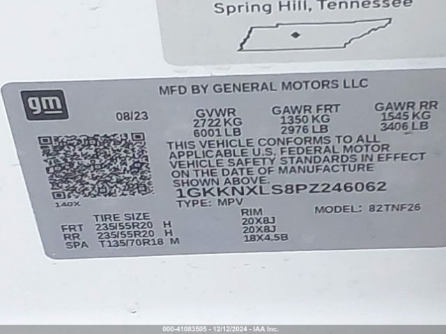 1GKKNXLS8PZ246062 GMC Acadia Awd Denali