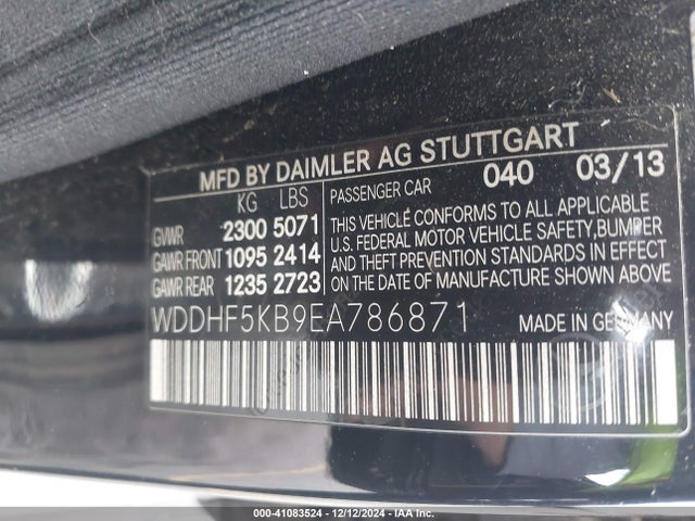 Mercedes-Benz E 350 2014 WDDHF5KB9EA786871 Image 9