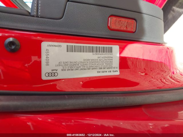 WAUEAAF45RN006215 Audi A4 Premium Plus 45 Tfsi S Line Quattro S Tronic