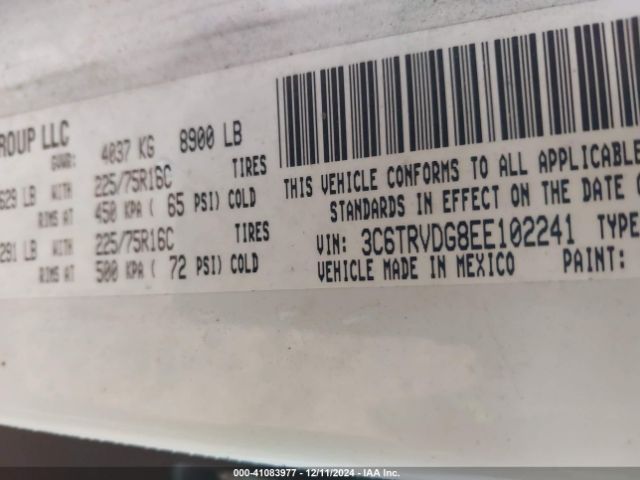 2014 RAM PROMASTER 2500 3C6TRVDG8EE102241 Photo 8