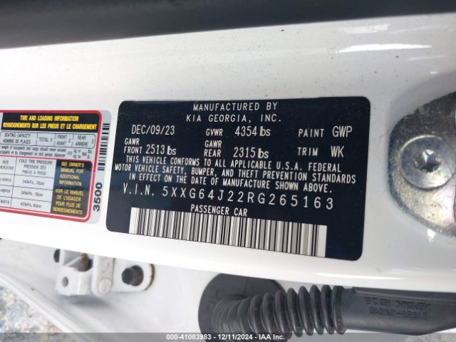 5XXG64J22RG265163 KIA K5 Gt-line