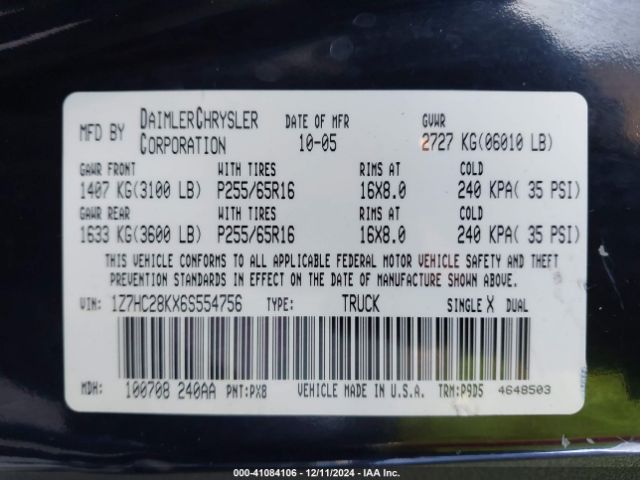 2006 MITSUBISHI RAIDER 1Z7HC28KX6S554756 Photo 8