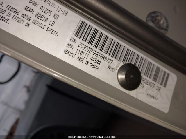 2C3CDZKG6KH549737 Dodge Challenger Gt Awd