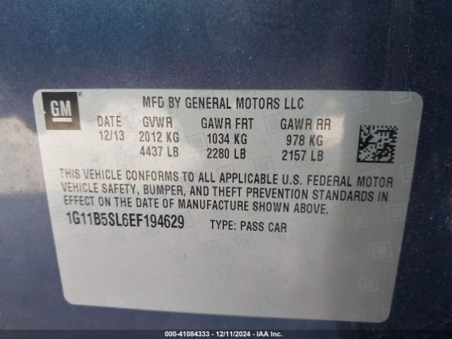 1G11B5SL6EF194629 Chevrolet Malibu 1ls