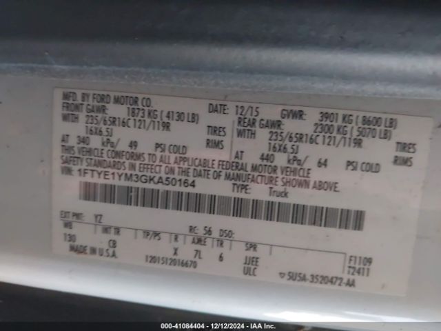 1FTYE1YM3GKA50164 Ford Transit-150
