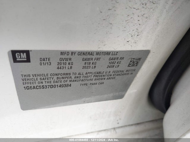 2013 CADILLAC ATS 1G6AC5S37D0149384 Photo 8