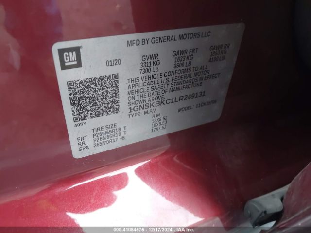 1GNSKBKC1LR249131 Chevrolet Tahoe 4wd Lt