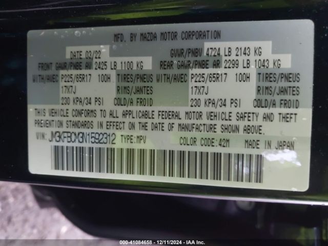 JM3KFBCM3N1592312 Mazda Cx-5 2.5 S Preferred