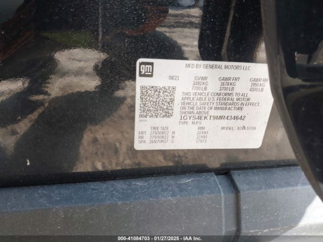 1GYS4EKT9MR434642 Cadillac Escalade 4wd Sport